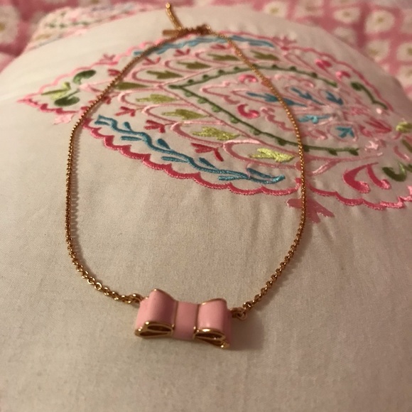 kate spade Jewelry - Kate Spade light pink double bow necklace